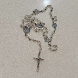 Vintage Rosary AB Glass Beads